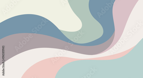 Abstract backgrounds with wavy lines in pastel colors, creating a smooth, flowing design with a calming effect.