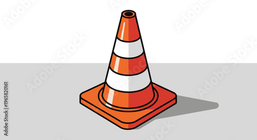 World Day for Safety and Health at Work with Traffic Cone Illustration