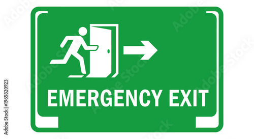 World Day for Safety and Health at Work Emergency Exit Sign