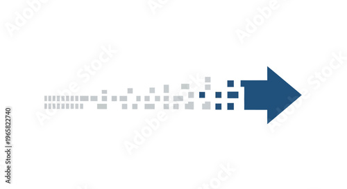 Blue Arrow Pointer Direction Symbol Sign.