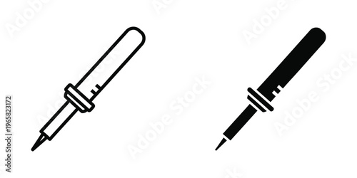 Comparison of a ballpoint pen and a fountain pen with clip designs