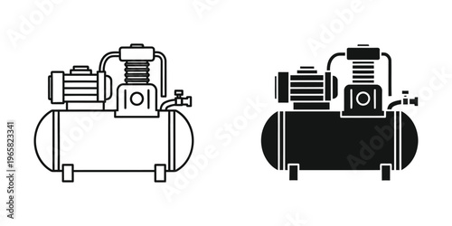 Comparison of two different types of air compressors with distinct tank designs
