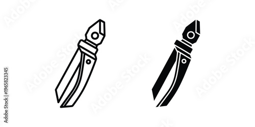 Two different styles of folding pocket knives with distinct blade designs and handles