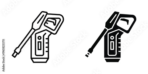 Illustration of two different types of keychain flashlights in various orientations
