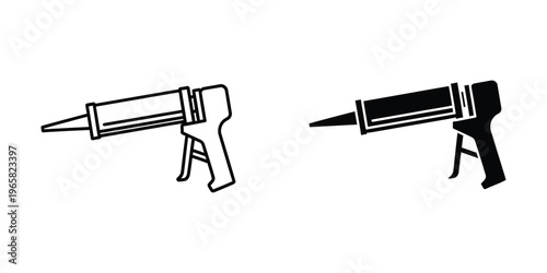 Comparison of two different caulking gun designs for construction and home improvement tasks