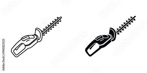 Comparison of two types of hedge trimmer blades with different cutting mechanisms