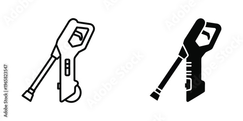 Two different types of keys illustrated in black and white contrast