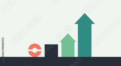 Increasing Graph with Arrows and Bars.