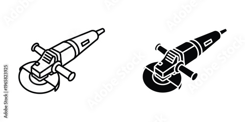 Comparison of an angle grinder with and without a disc guard