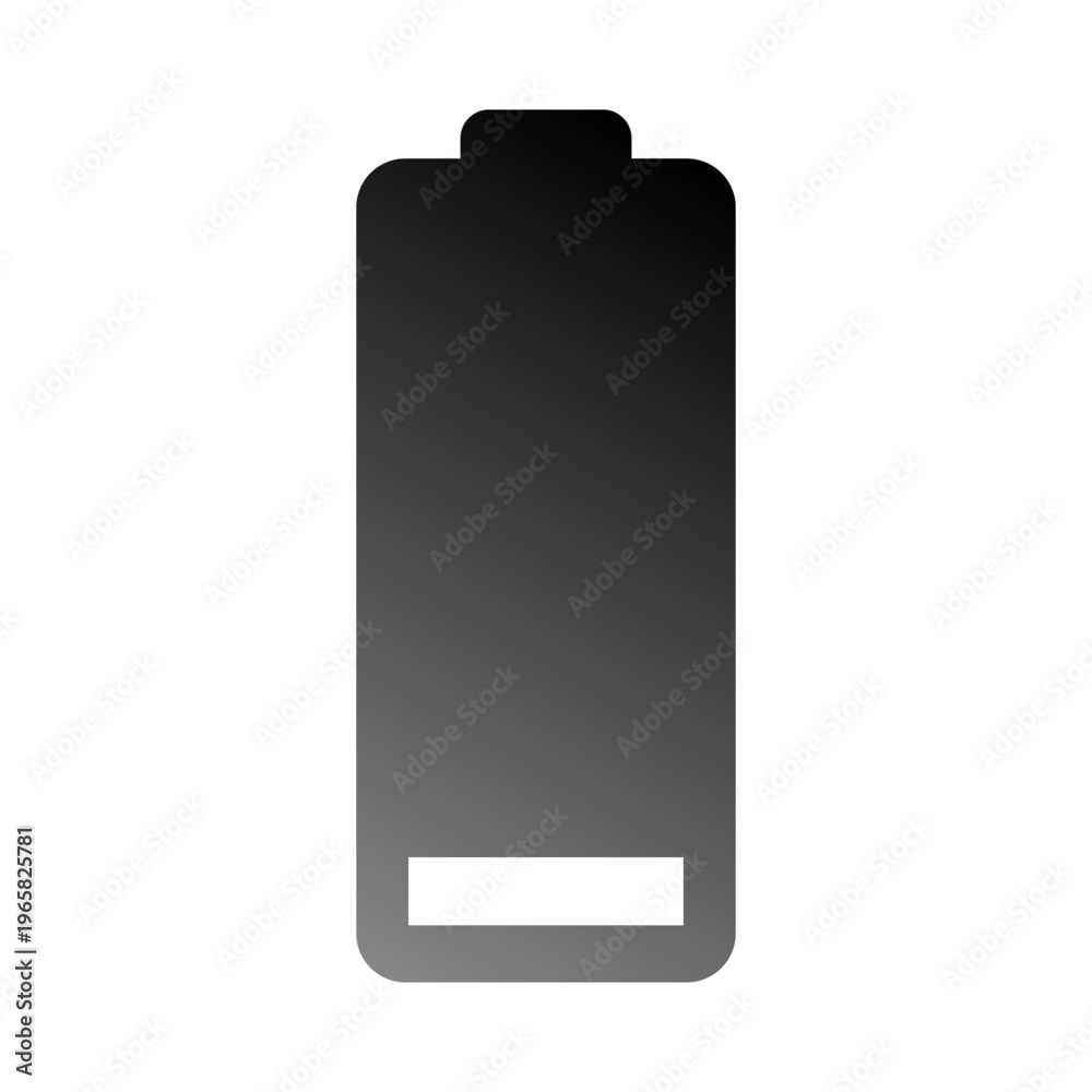 Fototapeta premium Empty battery icon. Low energy symbol. Power level Vector. Dead cell sign. Manual vector only. No autotrace used