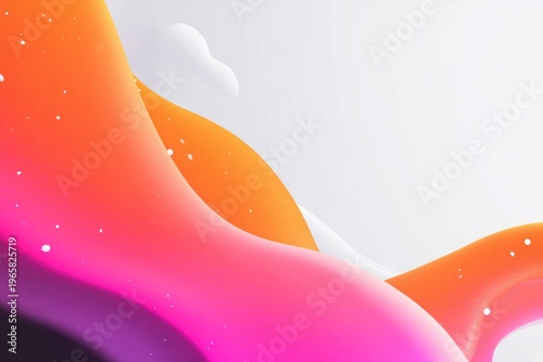 Abstract colorful wave pattern with vibrant pink and orange hues