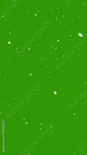 snow falling  on green screen