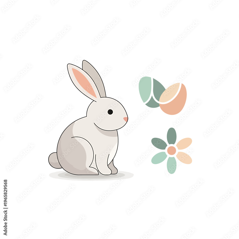 Fototapeta premium Kitchen Whisk Vector Illustration for Modern Minimalist Easter Decor Photos Design Element