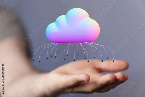Concept of cloud computing,...