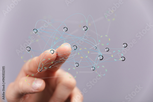 Hand interacting with digit...