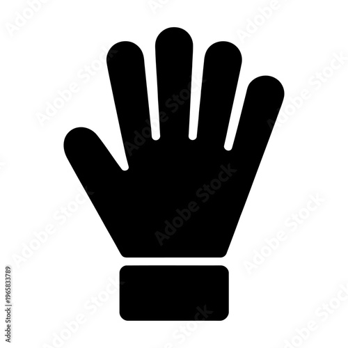 Vector of a hand raised with fingers spread out widely