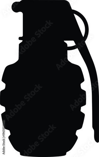 Silhouette of a hand grenade