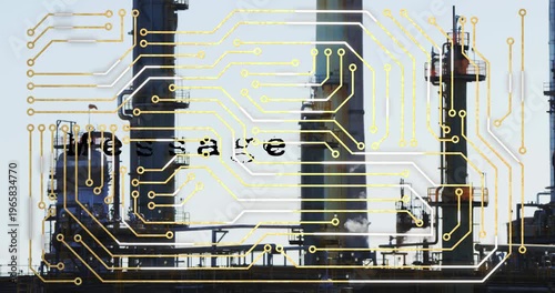Animation of processor socket over refinery