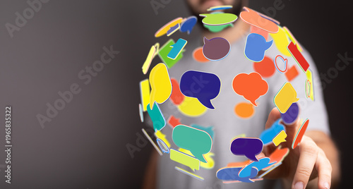 A person holding a globe ma...