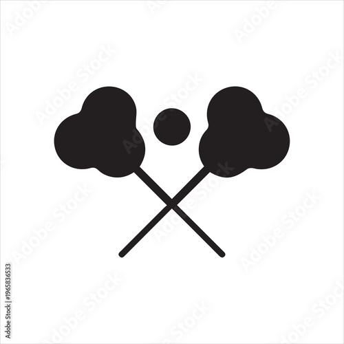  Lacrosse icon of a flat style vector