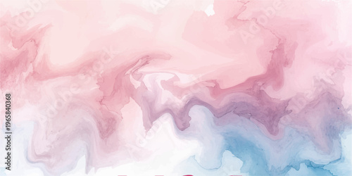 Abstract watercolor background with a purple and rose pink grunge texture featuring a soft marble pattern on silk fabric material and violet paint art.