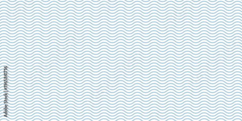 Seamless Wave Pattern, Hand drawn water sea vector background. Wavy beach print, curly grunge paint lines,