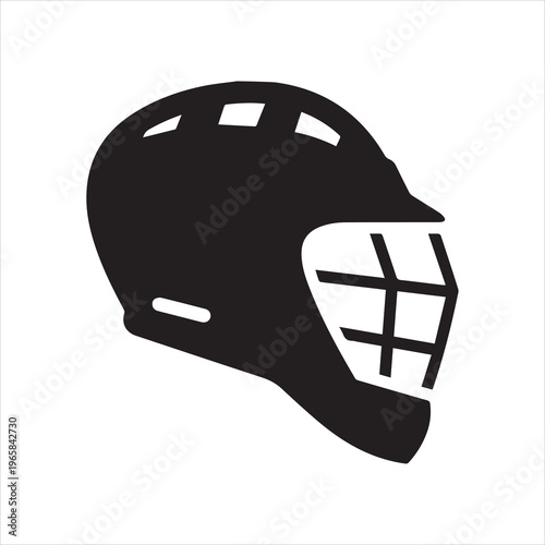  Lacrosse Helmet Icon - Illustration
