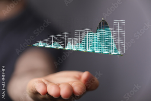 Hand holding a modern futur...