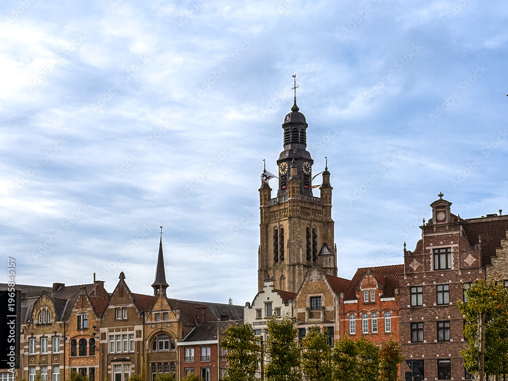 Obraz premium Street view of Roeselare, Belgium
