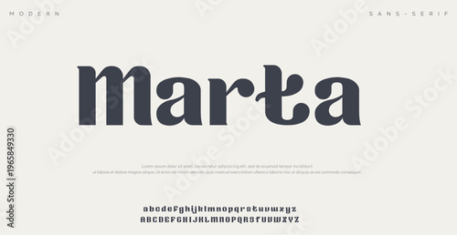 Marta Font Typeface Alphabet Letters and Numbers