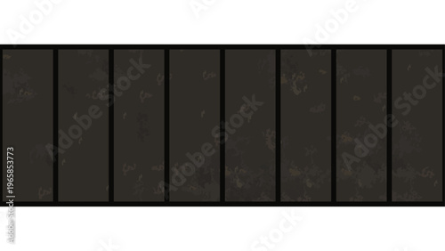 Large format black tiles pedestrian walkway. Garden design seamless pattern. Background. Flat view.
