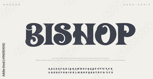 Bishop Font Typeface Alphabet Letters Typography