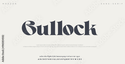 Bullock font typeface logo design