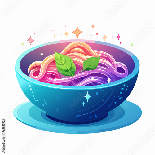 Neon Glow Pasta unter UV Licht