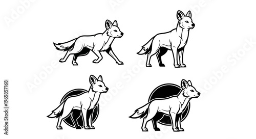 Elegant Fox Illustrations - A Study in Line and Form.