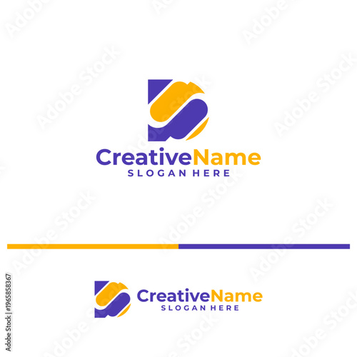 Initial DS logo design concept vector. Creative Letter DS logo template vector illustration