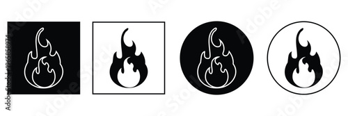 Fire icon vector for web and mobile app. fire sign and symbol eps 10.