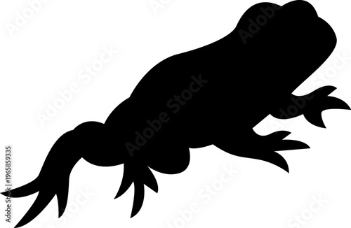 frog silhouette black amphibian icon