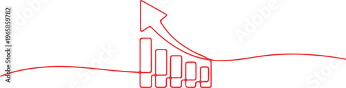 Red arrow pointing to stacked white rectangular blocks on wavy line background