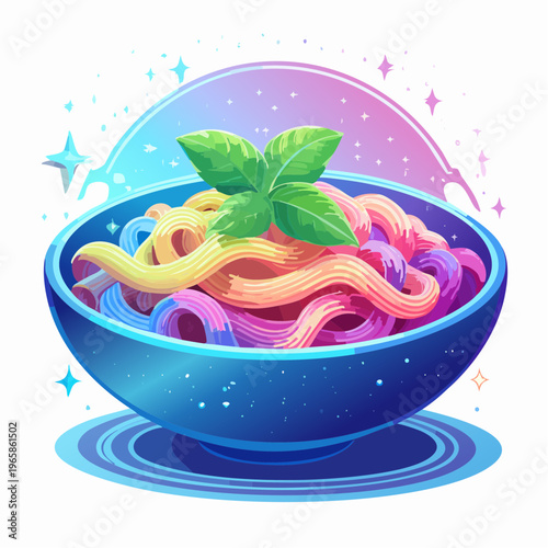 Neon Glow Pasta unter UV Licht