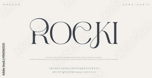 Typography Design with the Word Rocki in Black Letters