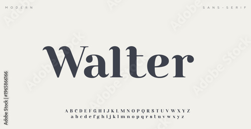 Typography Alphabet Walter Font Style