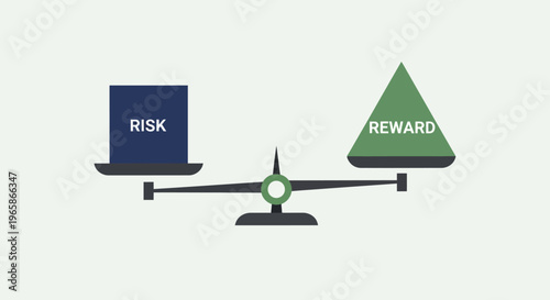 Risk Reward Balance Scale Illustration Concept.