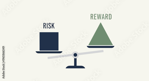 Risk Reward Balance on Scales Graphic.
