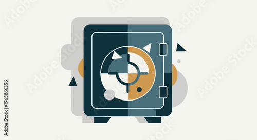 Safe with Combination Lock and Clock.