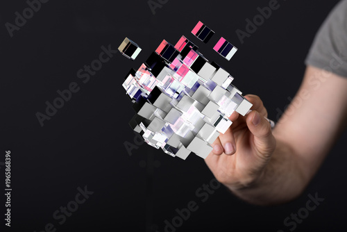Abstract image of a hand ho...