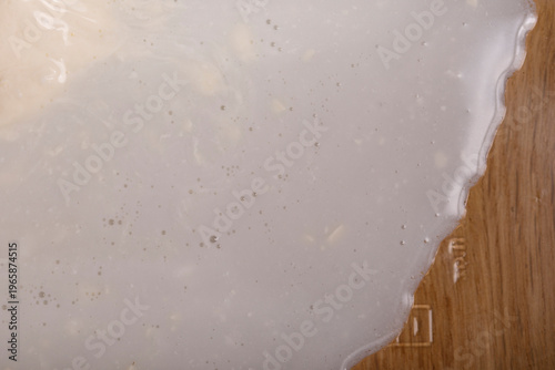 Close up shot of creamy liq...
