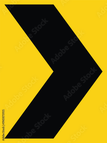 Free Download Right Chevron US Road Sign Vector Icon Transparent Background Traffic Warning Symbol
 - GFXLoad