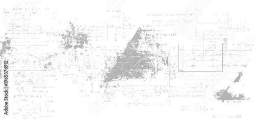 Hand drawn scientific equations graphs and mathematical formulas on aged paper science mathematics
