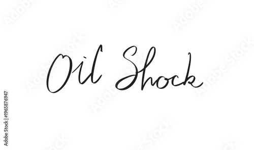 Oil Shock text font calligraphy hand written lettering script black color object icon oil shock thailand bangkok oil shock crude oil chemical industry siam asia gasoline diesel thailand bangkok oil 